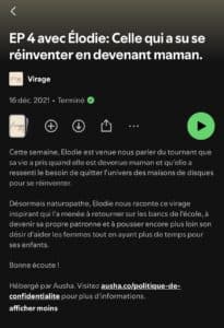 Podcast virage Elodie pizon